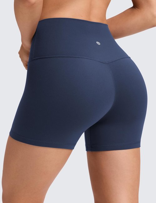 CRZ YOGA Biker Shorts - Butterluxe No Front Seam, High Waisted, Buttery Soft for Pilates & Workouts