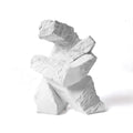 LOCZAR Statues for Home Decor, Tai Chi White Sculptures Home Decor Sumo Resin Figurine Abstract Art Unique for Living Room Office Shelf Side Table Entryway Decorations Eclectic Gamer Dancer Men Gifts