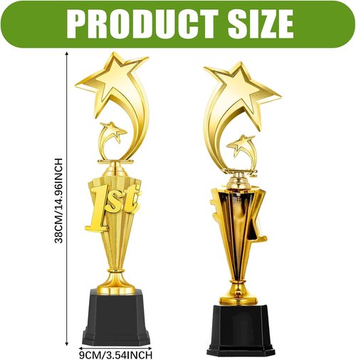 Foilswirl First Place Trophy - Funny Gold Winner Cup for Sports Tournaments | Football & Soccer