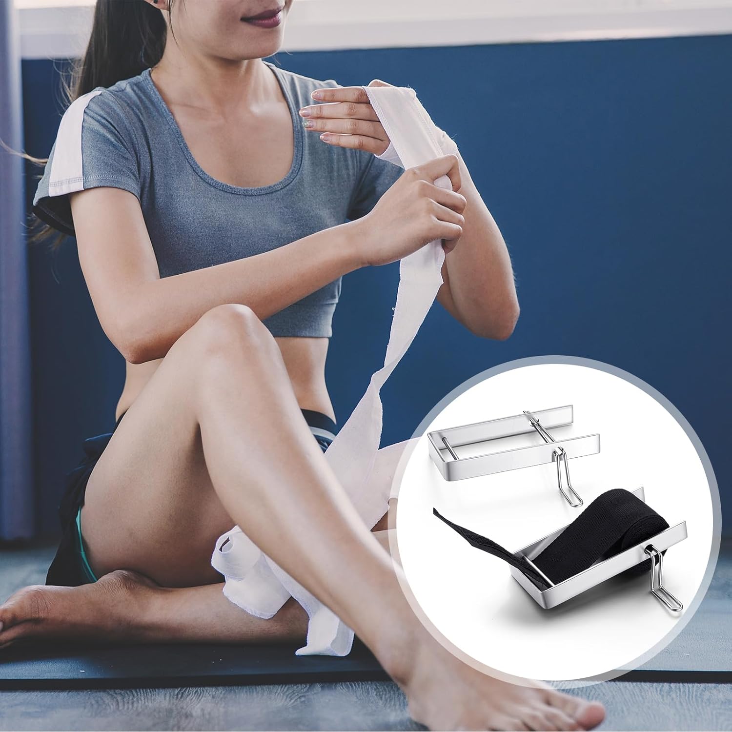 Skiennix Hand Wrap Roller - Portable Stainless Steel Wrist Roller for 2" Wide Wraps