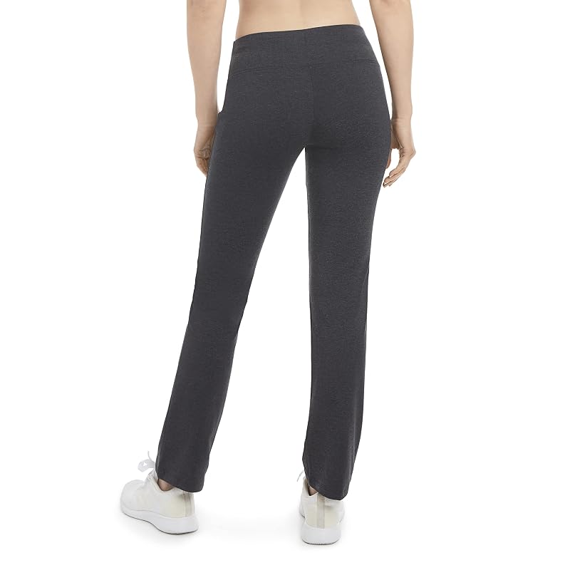 Energy Zone Women’s Cotton Stretch Yoga Pants Charcoal Heather Large