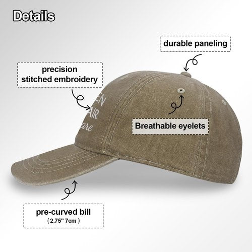 Funny Hats for Men Embroidered Adjustable Cotton Baseball Cap Unique for Men Who Have Everything, Perfect for Husband Papa Dad Grandpa Boyfriend Son Khaki