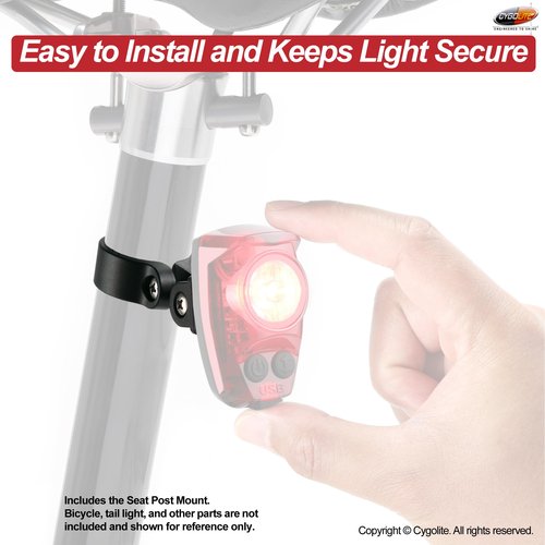 Cygolite Seat Post Mount for Hypershot, Hotshot Pro, and Hotshot Bicycle Taillight Series with Hard Mounts