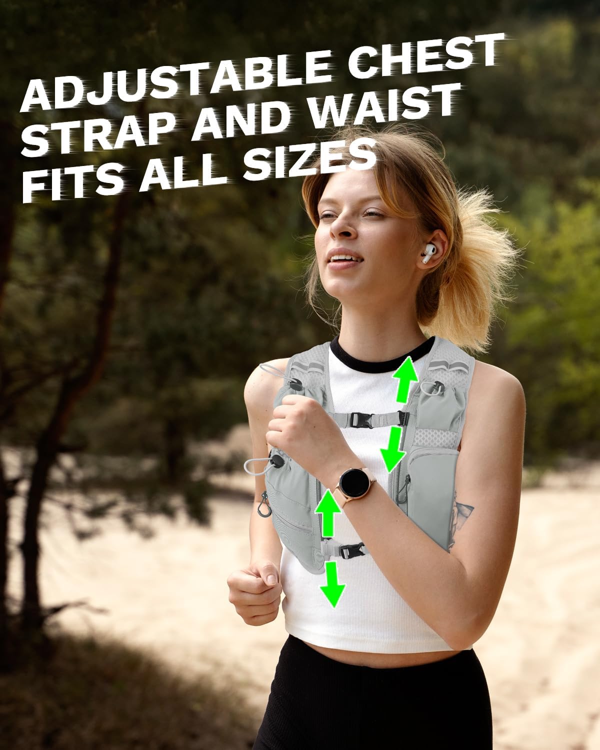 Skiennix Hydration Running Vest - Adjustable Backpack with Front Phone Holder | Unisex Design