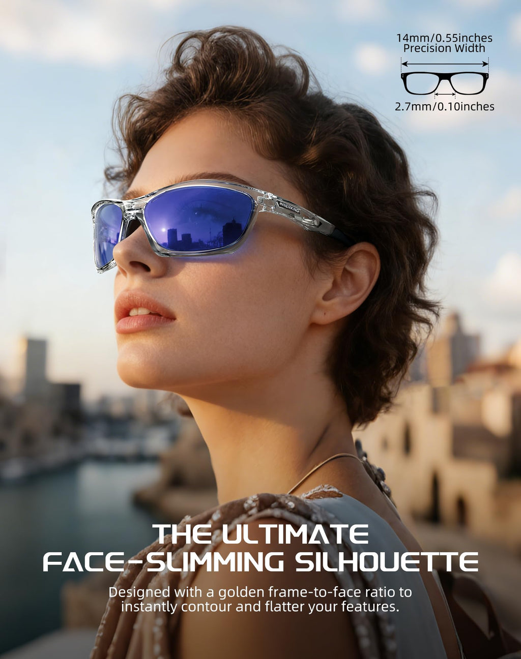 Innerking Sports Polarized Sunglasses for Men and Women, TR90 Fashion Retro Frame Designer Style Unisex, UV 400 Protection Sun Glasses for Fishing Cycling Driving Running