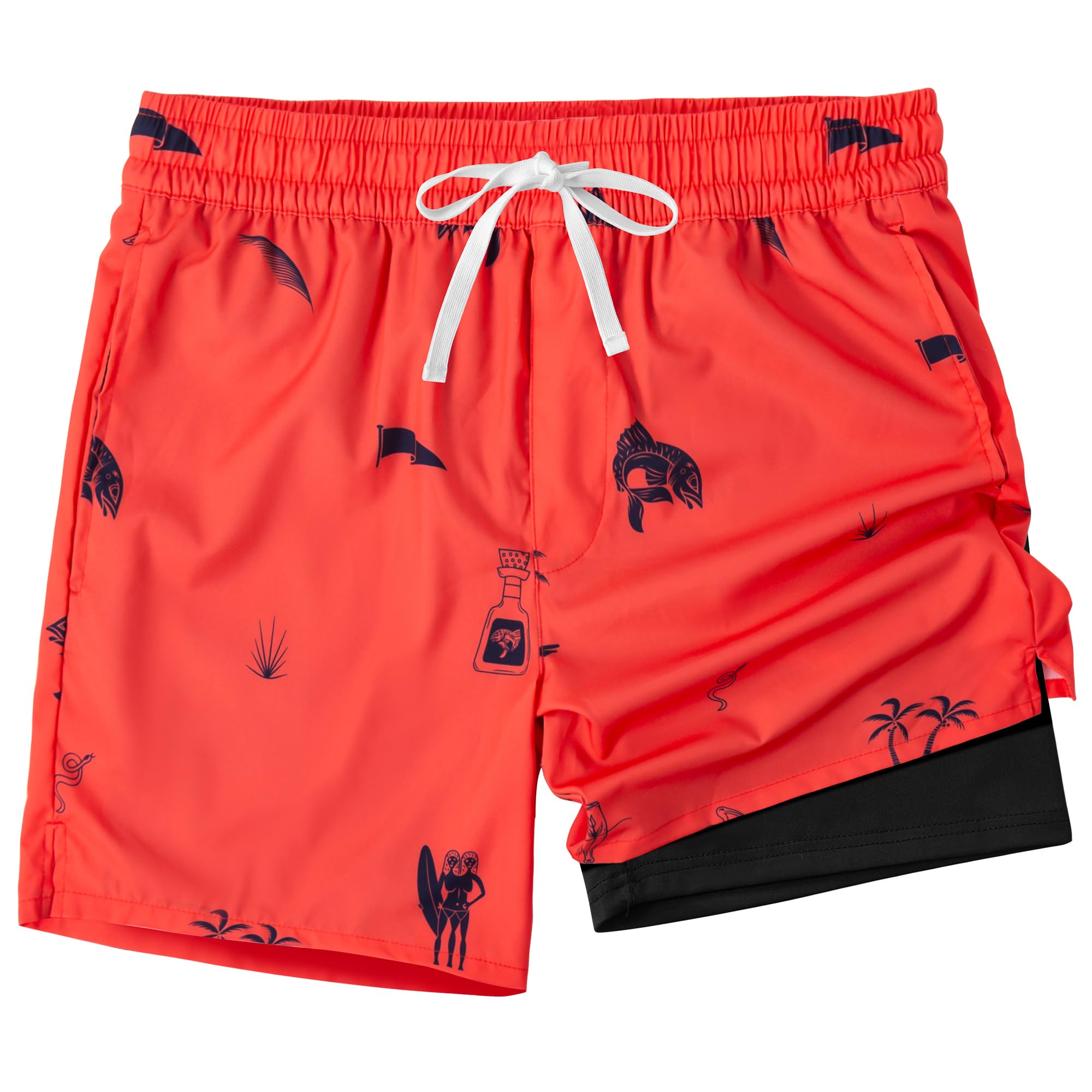 XOMZG Men's Swim Trunks，Mesh Lining Quick Dry with Pockets Beach Shorts Hawaiian