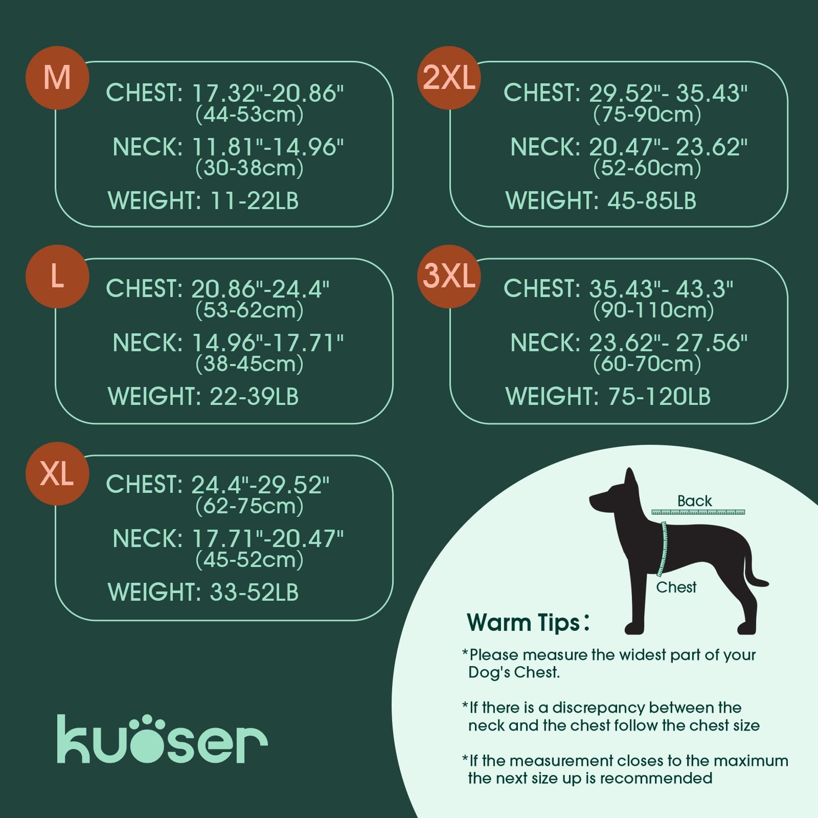 Kuoser Reflective Dog Vest, High Visibility Safety Vest for Medium to Large Dogs, Lightweight Pet Reflective Vests for Hunting Outdoor Activities Walking at Night, Fluorescent Green M