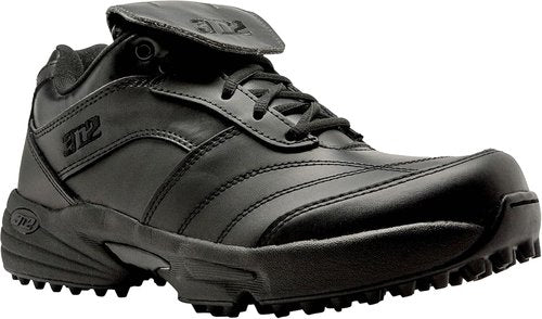 3N2 Reaction Lo Men's Baseball Umpire Field Shoe - Lightweight Leather Design for Softball & Baseball - Black