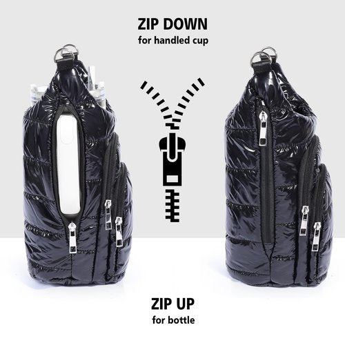 KYTACCU Water Bottle Holder with Strap，Water Bottle Carrier Bag for Stanley 40 oz/30 oz Tumbler with Handle,Water Bottle Crossbody Bag Sling Purse for Walking Hiking