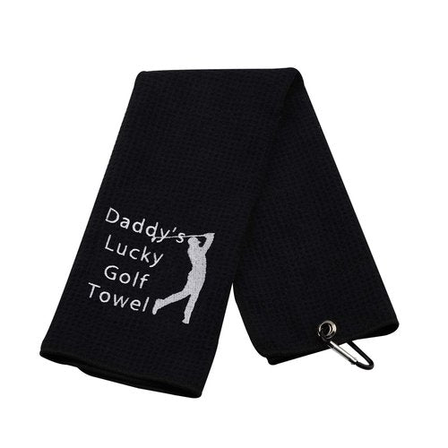 Dad Golf Towel Embroidered Golf Towel Gift Daddy’s Lucky Golf Towel Golf Father Gift Golf Towel Gift Papa Golf Towel (Daddy’s Lucky Golf Towel)