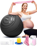 Nonogo Birthing Ball - Pregnancy Exercise Ball with Resistance Bands & Pump | Yoga & Physical Therapy