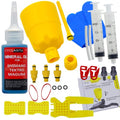 CYCEARTH Bicycle Bleed Kit for Magura Hydraulic Disc Brakes with 60ml Mineral Oil Bike Perfect Bleeding Set Tool