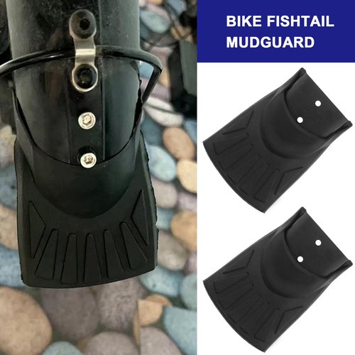 SG Store 2PCS 11x8cm Bicycle Fender Protection Fish Tail Cover Rubber MTB Road Bike Fender Tail Protective Cover for MTB Road Bike Part Accessories Against Splashing Water Dirt