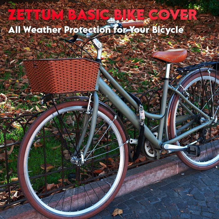 Zettum Bike Cover for 2 Bikes - Heavy Duty Waterproof 600D Outdoor Storage | Fits eBikes & More