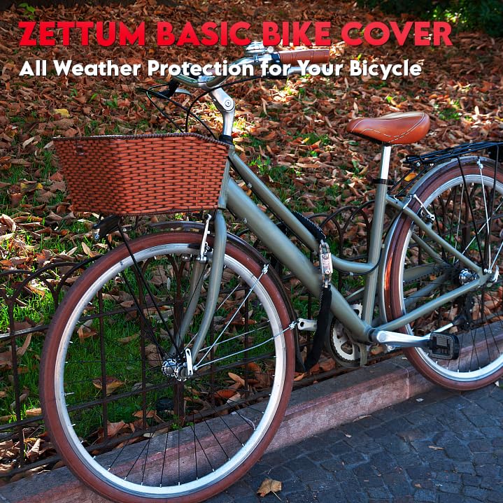Stationary 3-Bike Cover, 600D Waterproof Large Outdoor Storage - Bike Cover, 83" x 46" x 47", Includes Carry Bag (XXL - 3 Bikes) by Zettum