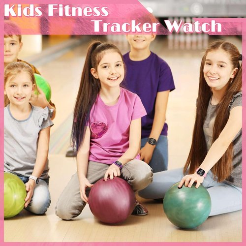 Konewos Children Simple Fitness Tracker Watch, Digital Step Counter Sport Watch, Waterproof Wristwatch, with Pedometer Alarm Clock Calendar for Kids Boy Girl Students (Pink)