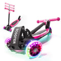 Kids 3-Wheel Kick Scooter – Adjustable Height, Gravity Steering, & LED Wheels, Foldable for Travel, Durable Metal Frame Supports up to 180 lbs