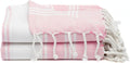 Skiennix Oversized Cotton Turkish Beach Towels - Quick Dry & Absorbent | Extra Large 36"x72" - Pink, 2 Pack