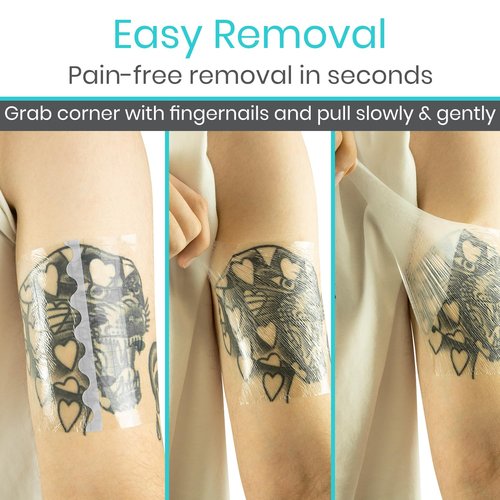 ViveCare Transparent Film Dressing - Waterproof Adhesive Bandage 4" x 10 Yards - Tattoo Aftercare Wrap for Recovery, Swim, Shower - Clear Wound Care Dressing Tape - Protective Medical Grade Film Cover