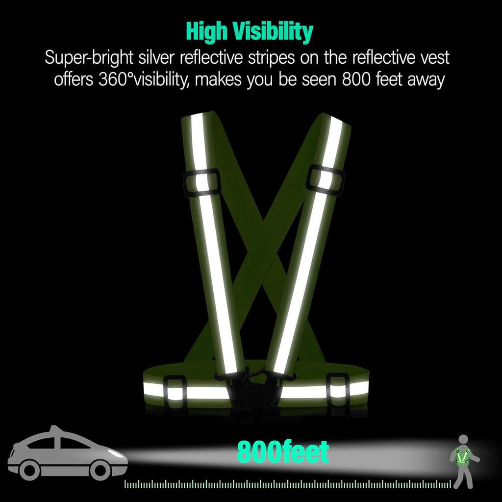 Skiennix Reflective Vest | High Visibility Safety Gear for Running, Cycling & Walking | Adjustable Fit for All Sizes