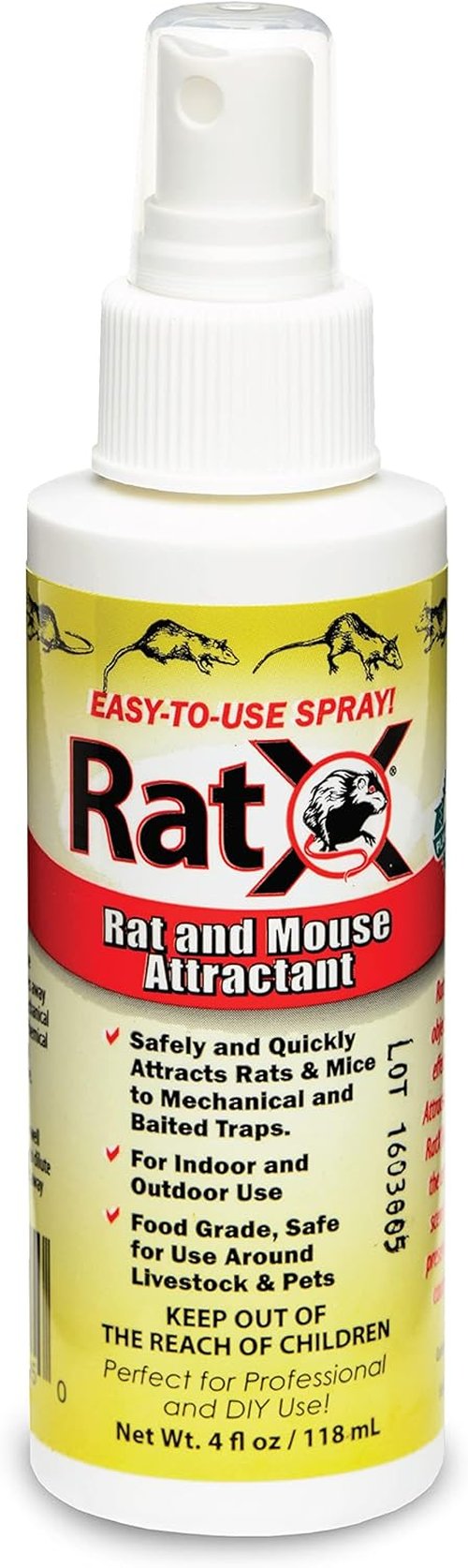 EcoClear | RatX All-Natural Poison-Free Mouse Attractant - 4 oz Non-Aerosol Spray