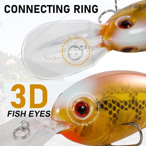 Fishing Lures - Multi-Jointed Hard Baits for Bass & Trout | Deep Diving Swimbait Crankbait