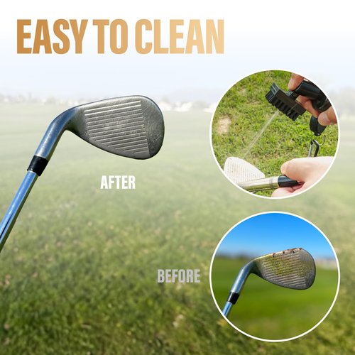 Pinshot Golf Club Cleaner, Professional Golf Club Cleaning Brush with Accessories