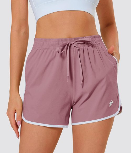 MAGCOMSEN Women's Athletic Shorts - Quick Dry Lightweight 3.5" Running & Gym Workout Shorts