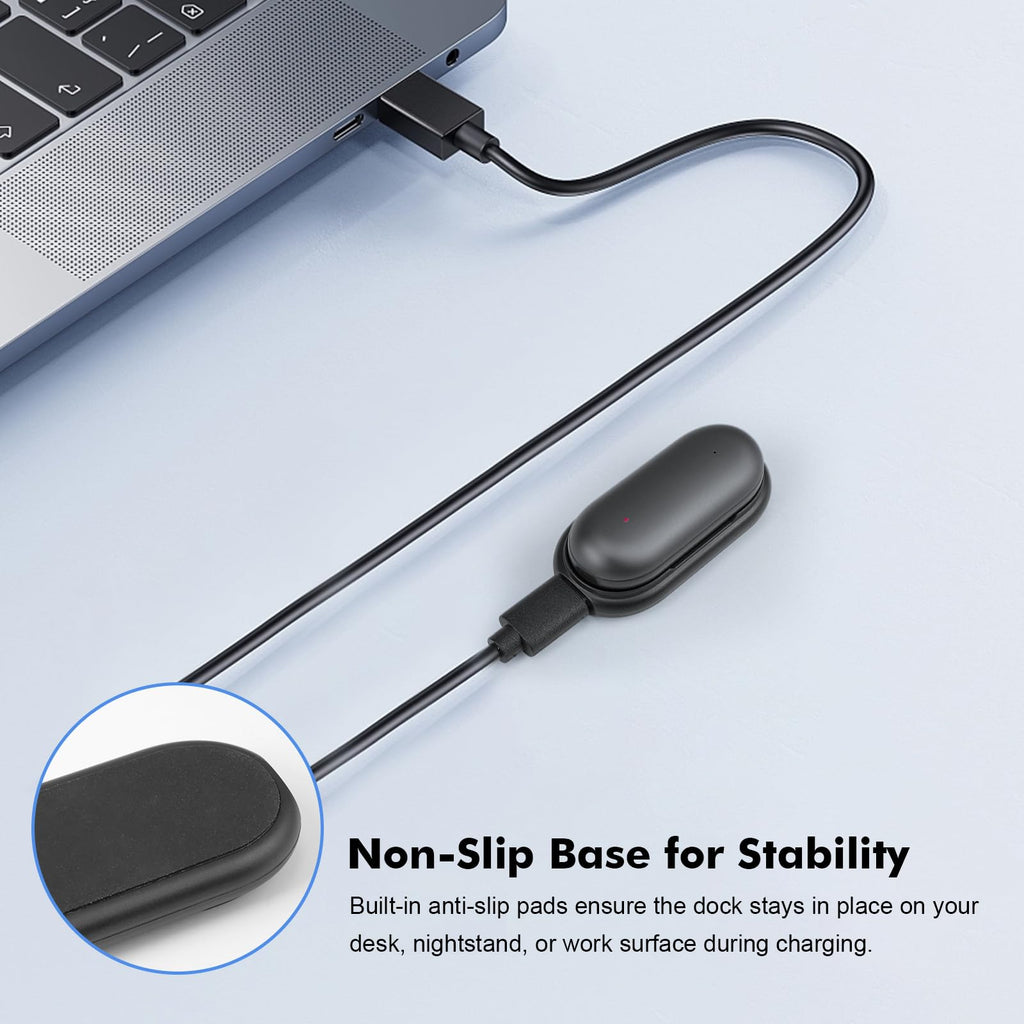 REEYEAR Magnetic Charger Dock fits for Plaud NotePin & NotePin S AI Voice Recorder– 3.3FT/1Mtr USB-C Fast Charging Cradle with Magnetic Adapter -Convenient Backup Carry-Out Power Cord Set