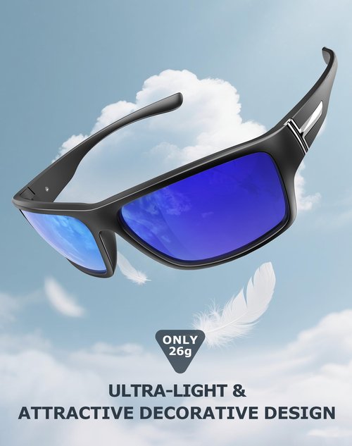 KALIYADI Polarized-Sunglasses Men Sports Sun-Glasses: Men Polarized Sunglasses Women UV400 Protection for Fishing Golf A03