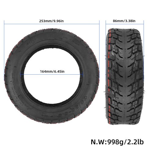ZAITUO 11″ 70/80-6.5 Rubber Heavy Duty Explosion-proof Tubeless Tire Replacement for Xiaomi Ninebot PLUS Self-Balancing Car Hoverboard Electric Kick Scooter Tyre Wheel Parts (1)