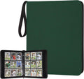 GERMUN 9 Pocket Card Binder - Premium Zip Trading Card Album for MTG, TCG & Sports Cards | Dark Green, 720 Pockets