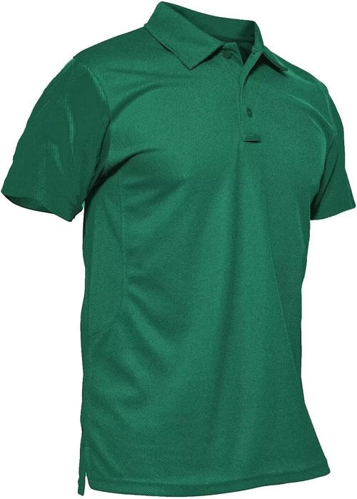 MAGCOMSEN Men's Quick Dry Tactical Polo Shirt - Performance Short Sleeve Golf Jersey