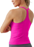 MathCat Workout Tank Tops - Sleeveless Athletic Shirts with Built-In Bra for Women | Seamless Racerback Design