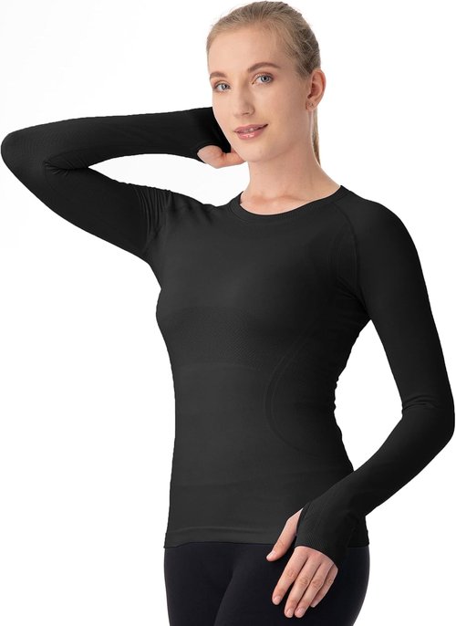 MathCat Long Sleeve Workout Shirts for Women - Breathable Yoga & Running Tops | Slim Fit XS-XL