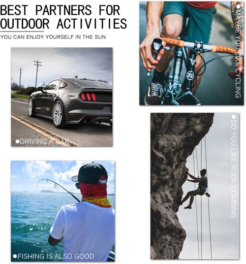 KUGUAOK Polarized Sports Sunglasses - 100% UV Protection for Men | Ideal for Driving, Cycling, Fishing