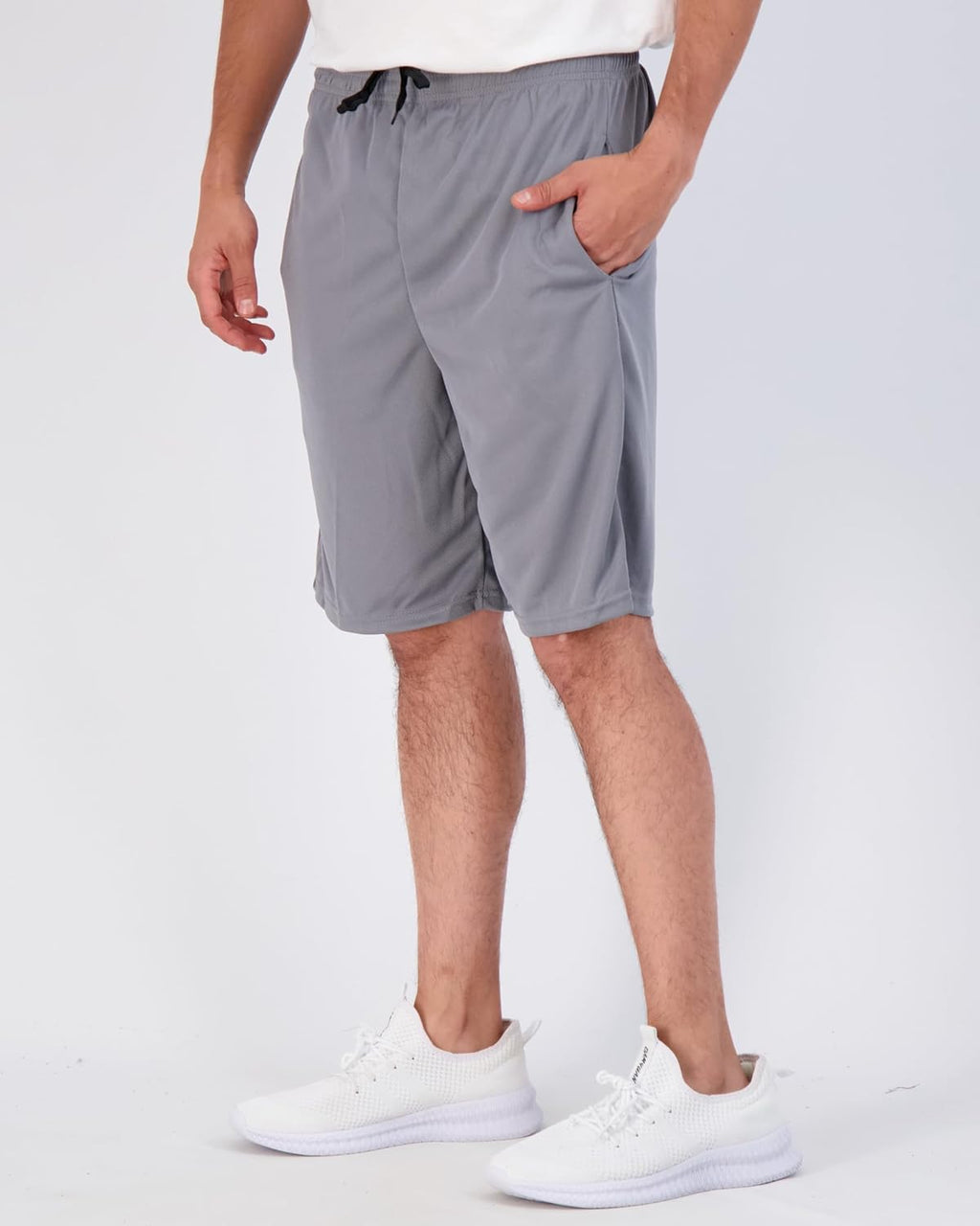 Real Essentials Men's 9" Mesh Basketball Shorts - 3 Pack | Long Athletic Gym Shorts with Pockets (S-3X)