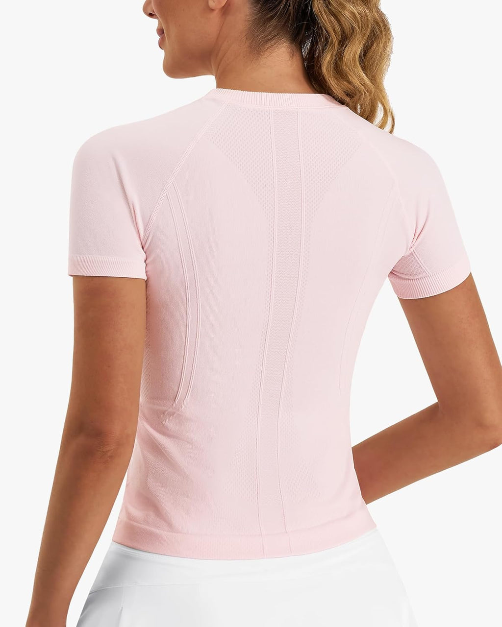 Stelle Women's Seamless Workout Tops - Breathable Short Sleeve Athletic Shirts for Yoga & Gym