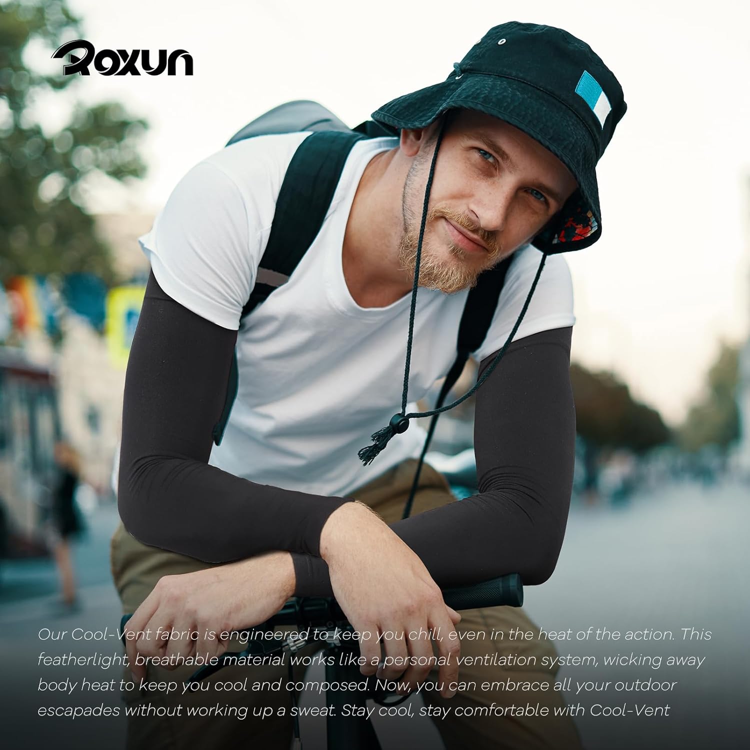 ROXUN Arm Sleeves - Cooling UV Sun Protection Compression for Men & Women | Sports Gear