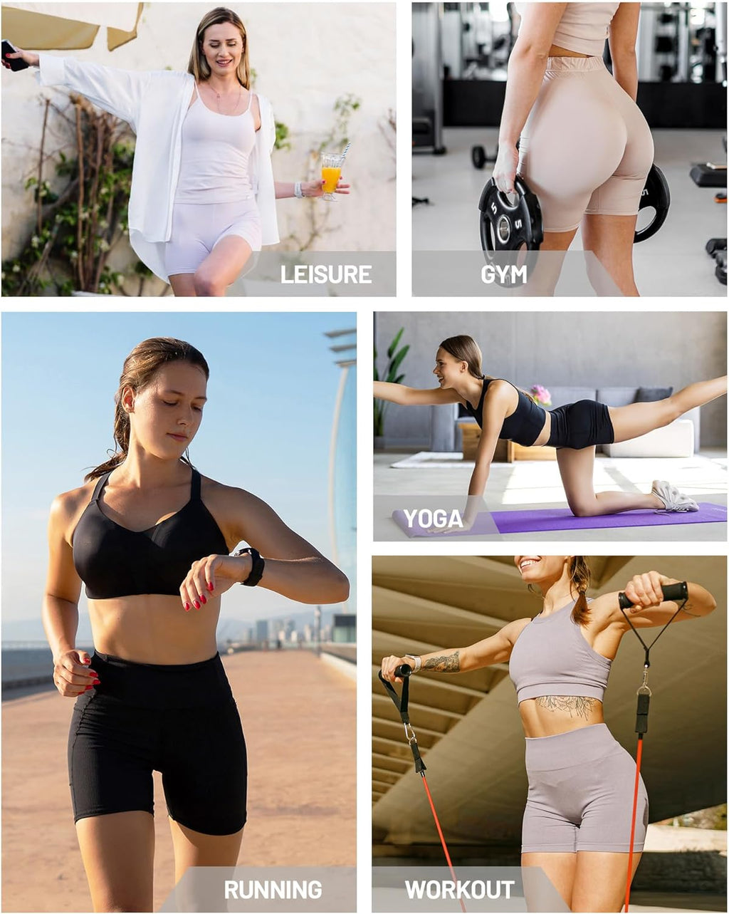 Runhit Biker Shorts for Women - High Waisted No Front Seam Yoga & Gym Spandex | 3''/5''/8'' Tummy Control
