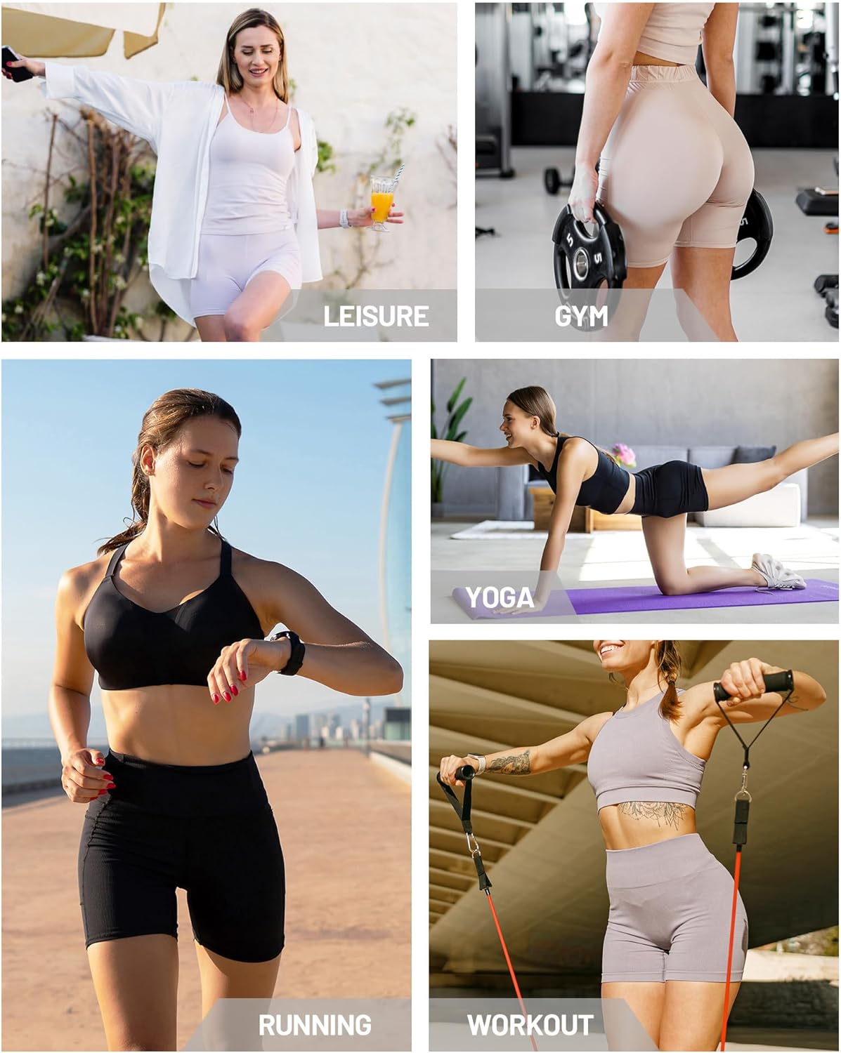 Runhit Biker Shorts for Women - High Waisted No Front Seam Yoga & Gym Spandex | Tummy Control, 3''/5''/8''