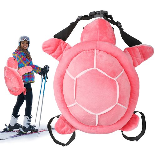 Hungdao Protective Gear Cute Turtle Butt Pads for Skating Tortoise Tailbone Protector Padded Turtle Snowboarding Pad 3D Hip Protectors for Adults Skiing Roller Protection(Pink)