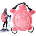 Hungdao Protective Gear Cute Turtle Butt Pads for Skating Tortoise Tailbone Protector Padded Turtle Snowboarding Pad 3D Hip Protectors for Adults Skiing Roller Protection(Pink)