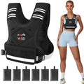 VBSD Adjustable Weighted Vest for Women Men 4-10lb Vest with 6 Ironsand Weights Body Weight Vest with Reflective Strip for Running Walking Strength Training Workouts
