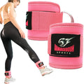 Pair of Quality Ankle Straps Double D-Rings for Cable Machines Attachment - Ankle Cuff for Leg Workout Equipment Exercise Machine - Ankle Cable Straps for Men and Women (PINK)