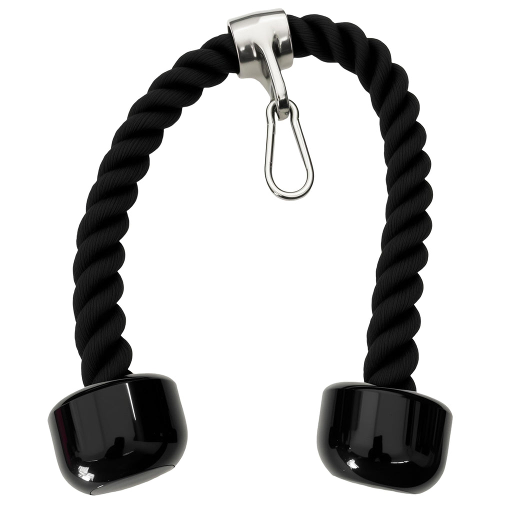 yuhqc Heavy Tricep Rope Cable Machine Accessories Nylon Tricep Rope for LAT Pull Down Pulley System Attachment, for Home Gym Weight Fitness with Carabiner