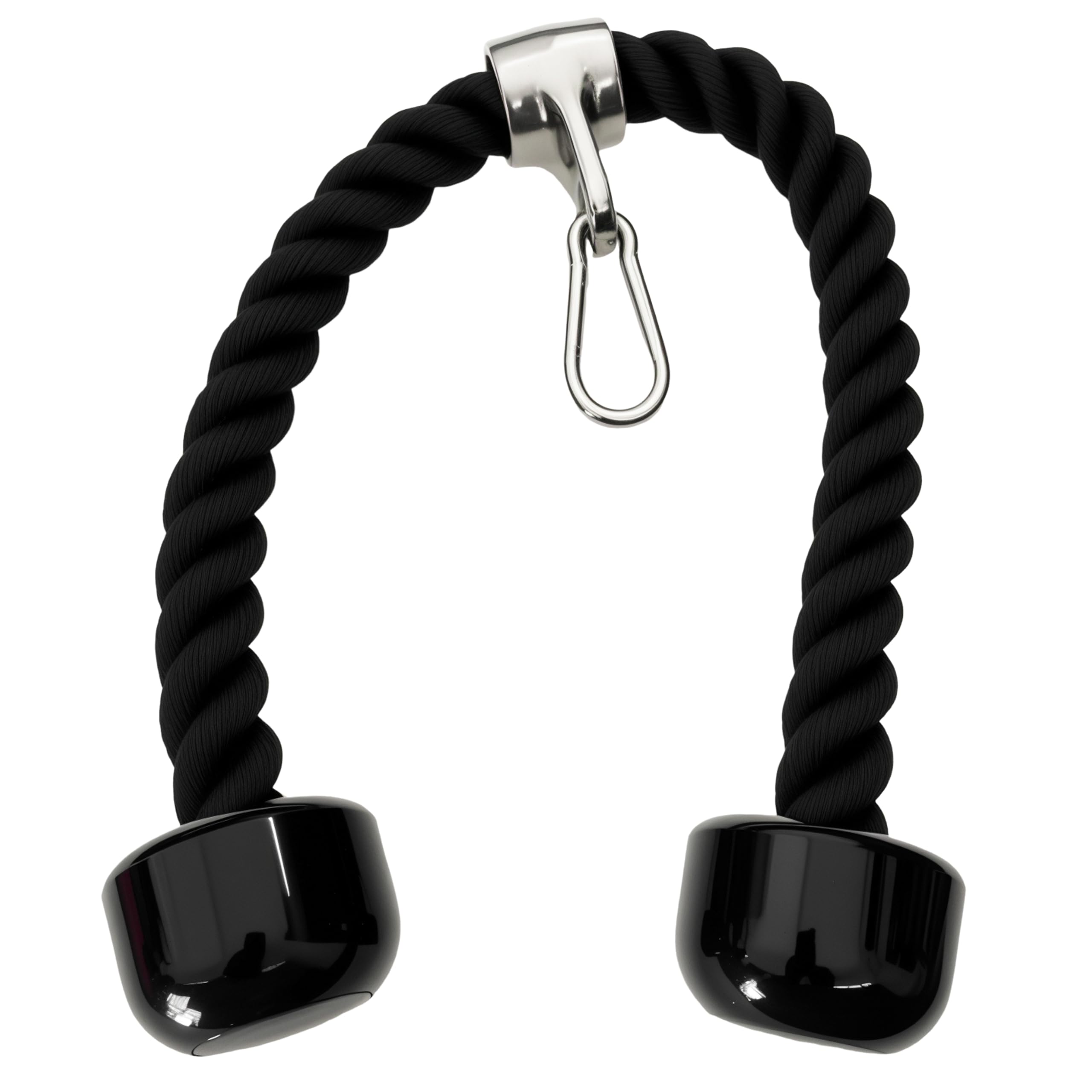 yuhqc Heavy Tricep Rope Cable Machine Accessories Nylon Tricep Rope for LAT Pull Down Pulley System Attachment, for Home Gym Weight Fitness with Carabiner
