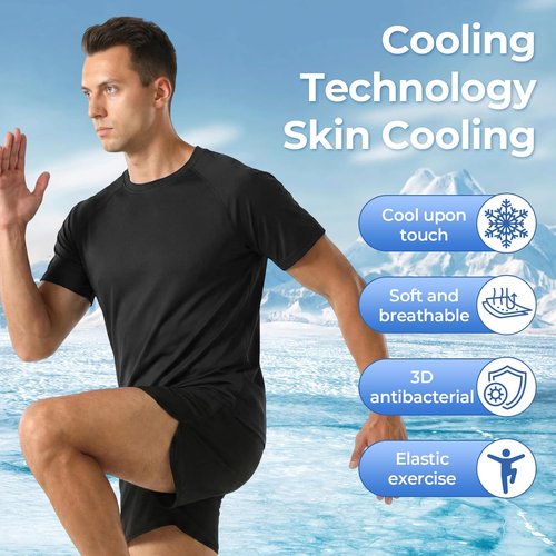 HYCOPROT Men's Quick Dry Athletic T-Shirt - Moisture-Wicking Short Sleeve Tee for Gym & Running