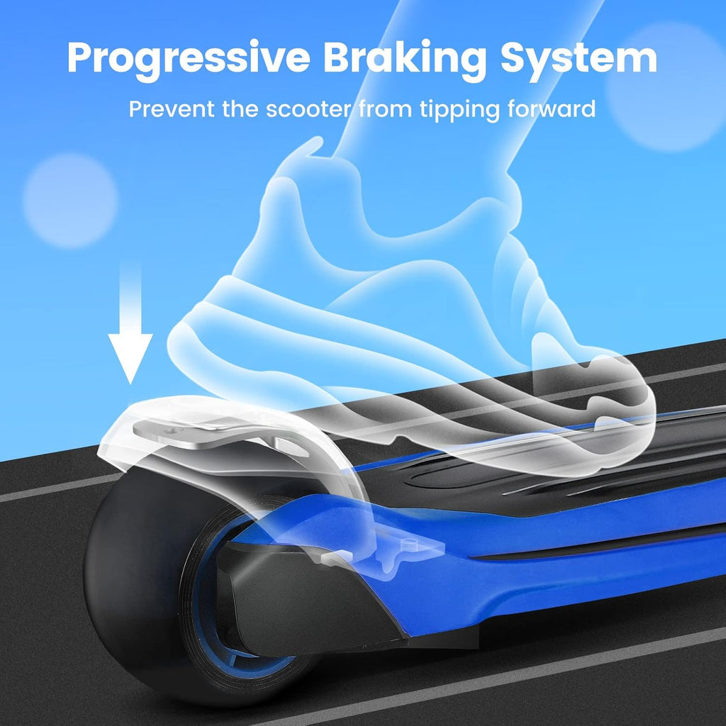 TONBUX Kids Scooter - Adjustable 4 Heights, Light-Up 3-Wheel Design | Shock Absorption & Balance Training for Ages 3-12
