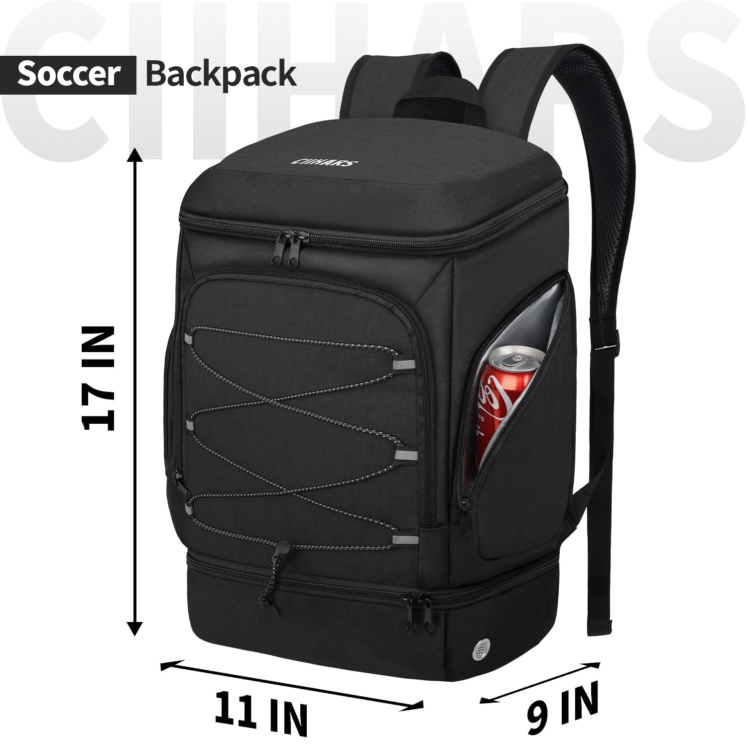 Ciihars Soccer Bag - Soccer Backpack with Ball Holder,Sport Equipment Bags gifts for soccer stuff Water resistant Includes Separate Cleat Fit Basketball Volleyball Football